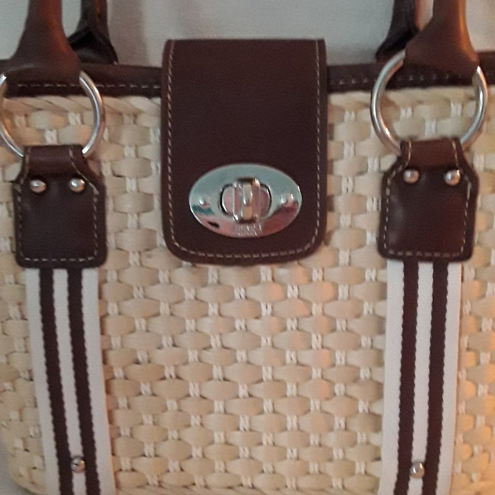 CHAPS RALPH LAUREN STRAW WEAVE SHOULDER BAG NWOT'S
